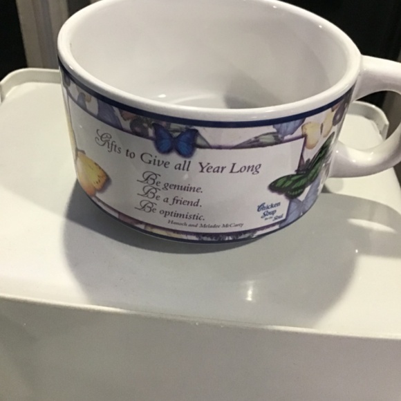 Vintage Inspirational Chicken Soup for the Soul Mug/Soup Bowl White Wide - Picture 3 of 6